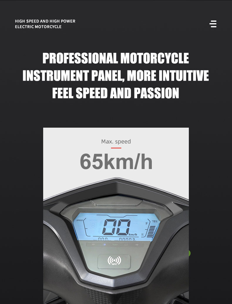 XB 2400W 72V 20 30Ah Lithium Battery OR 72V 23 32Ah Lead Acid Electric Motorcycle Detail11